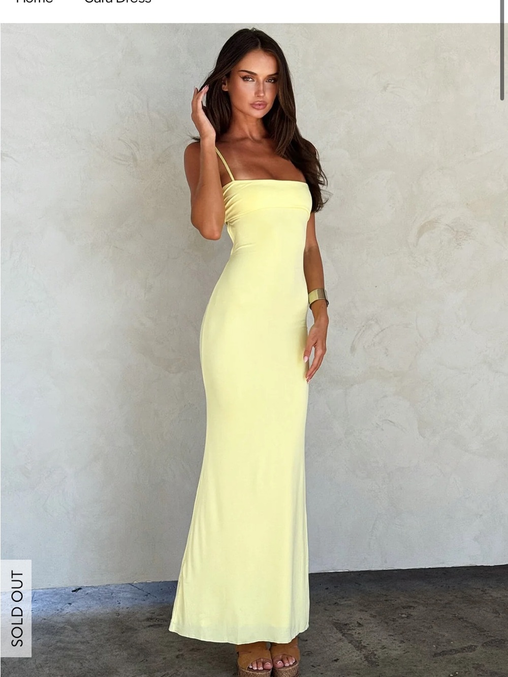 Tiger Mist Cara Maxi Dress Yellow Size Large
